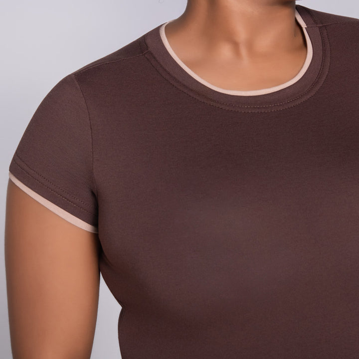 Chocolate Cotton Lycra Top