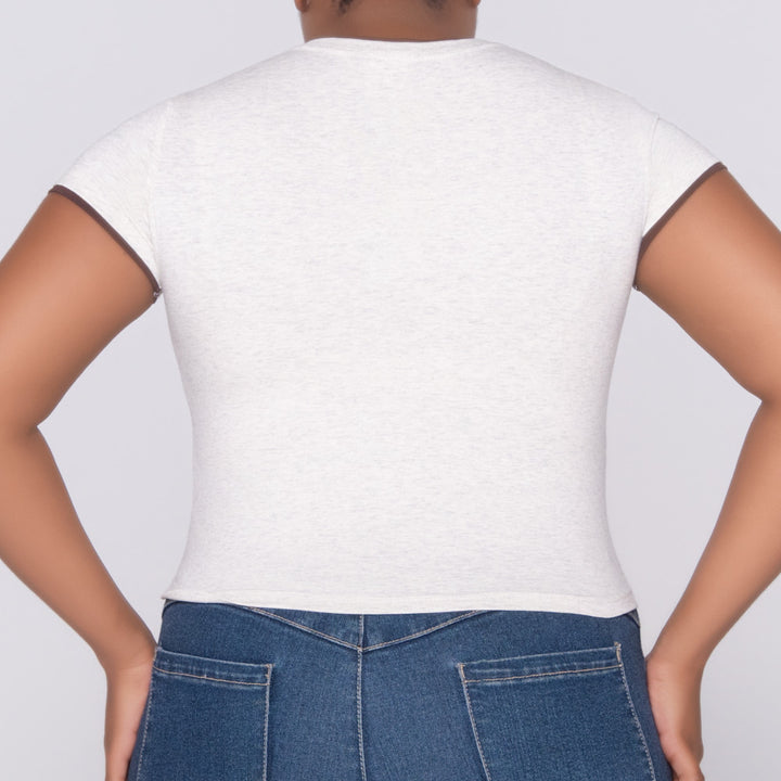 Oatmeal Cotton Lycra Top