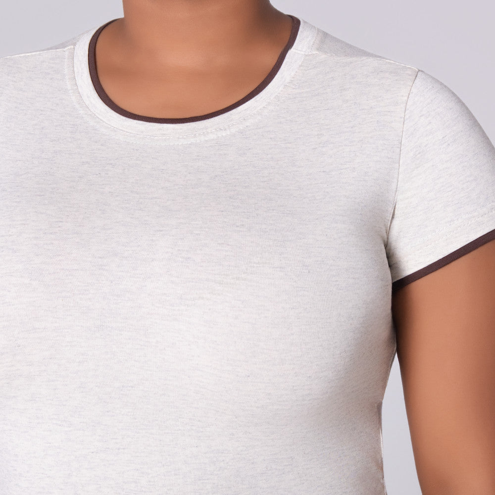 Oatmeal Cotton Lycra Top