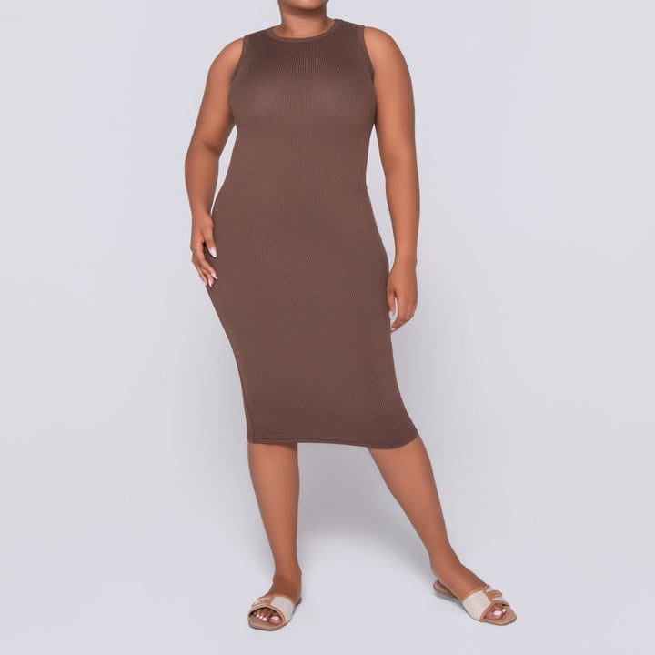 Chocolate Ribbed Dress