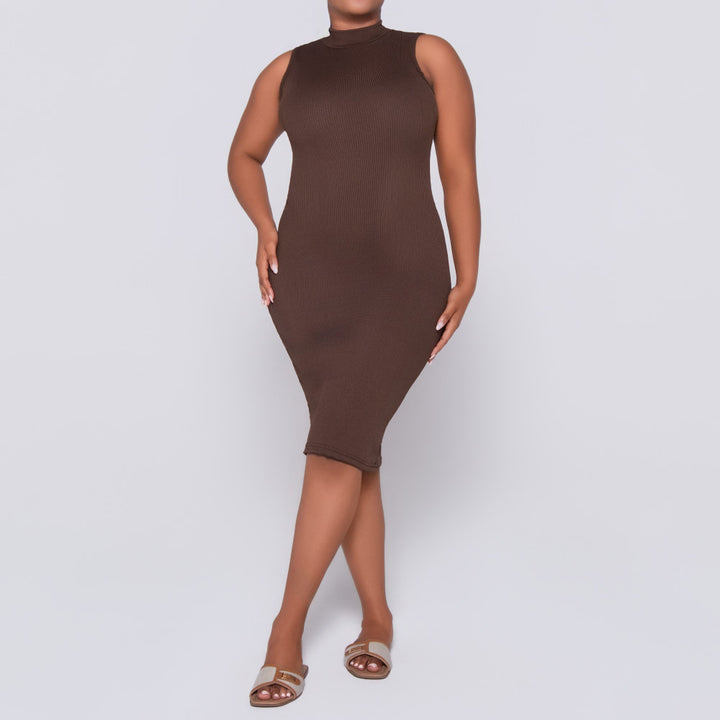 Chocolate Sleeveless  Dress