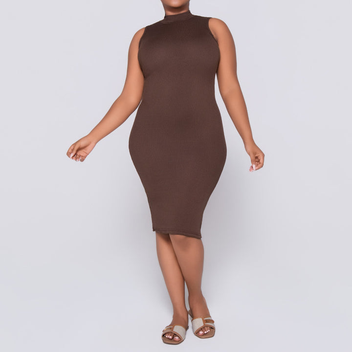 Chocolate Sleeveless  Dress