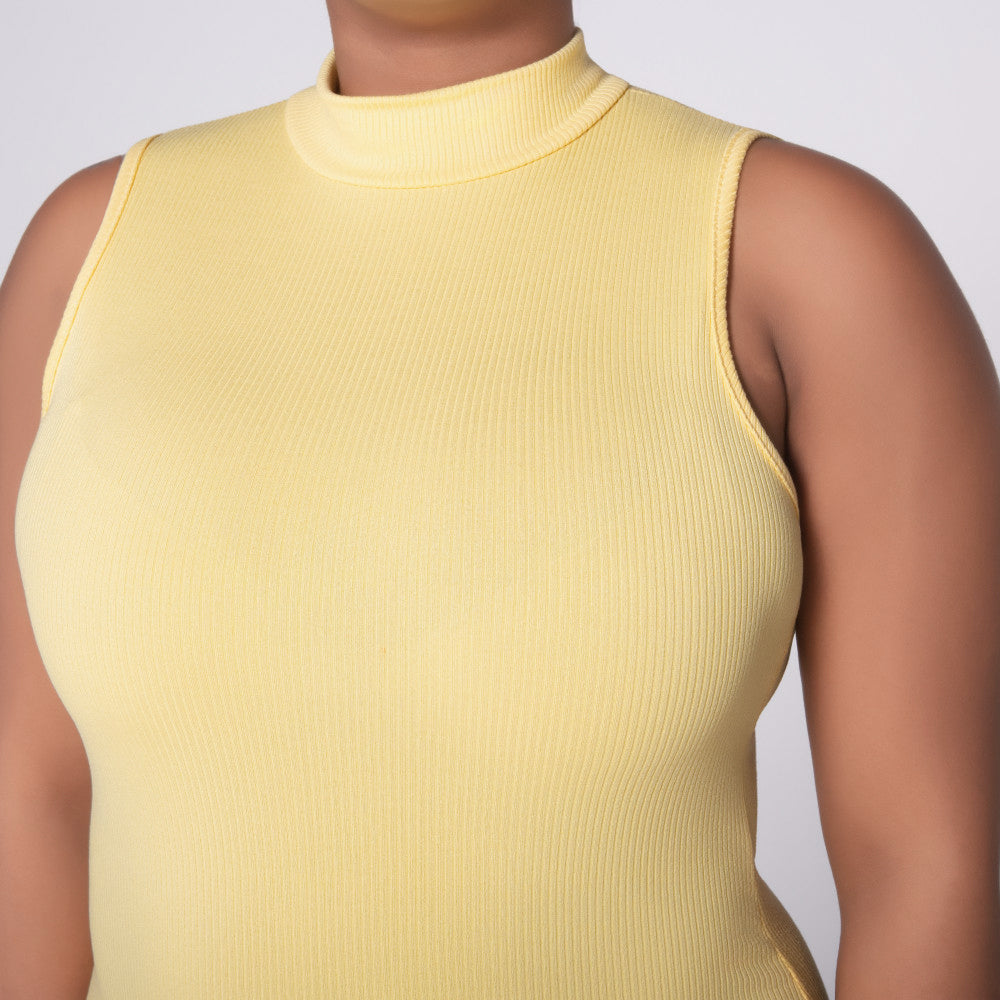 Lemon Sleeveless  Dress