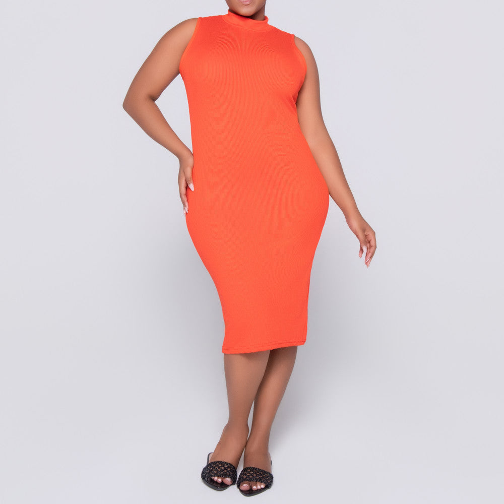 Terracotta Sleeveless  Dress