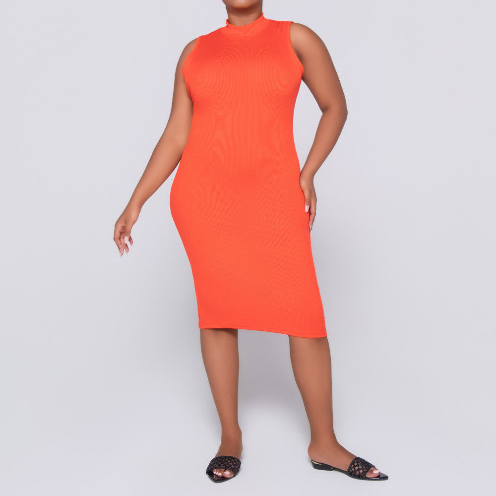 Terracotta Sleeveless  Dress