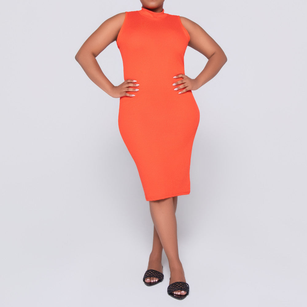 Terracotta Sleeveless  Dress