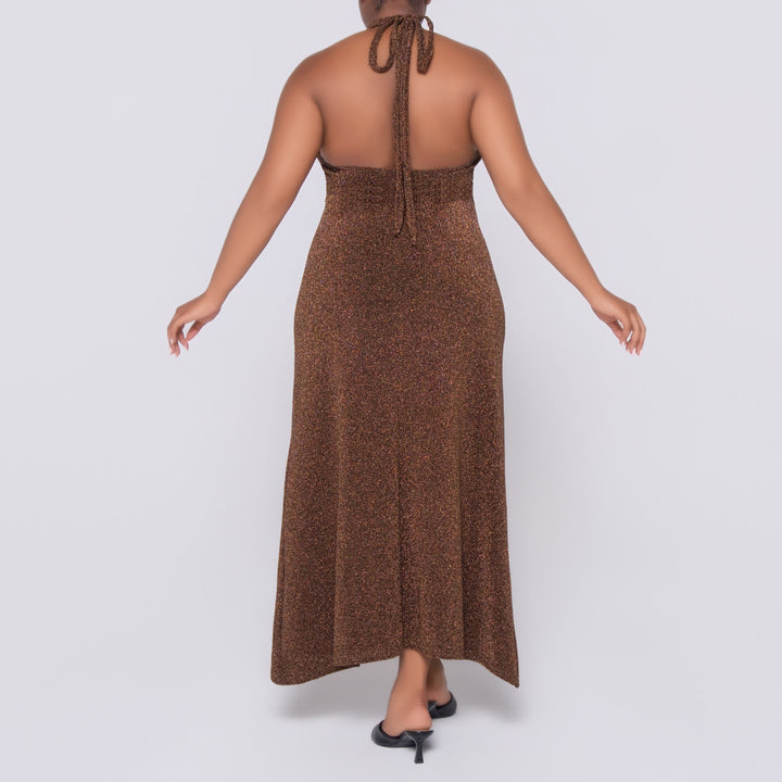 Chocolate Halter Neck Dress