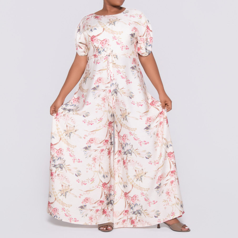Printed Nylon Rayon Jumpsuit