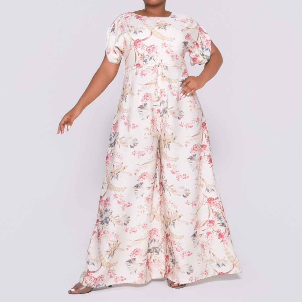 Printed Nylon Rayon Jumpsuit