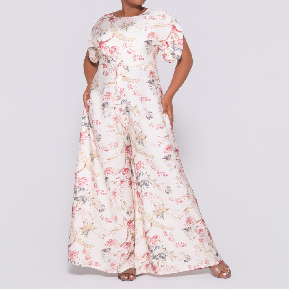 Printed Nylon Rayon Jumpsuit