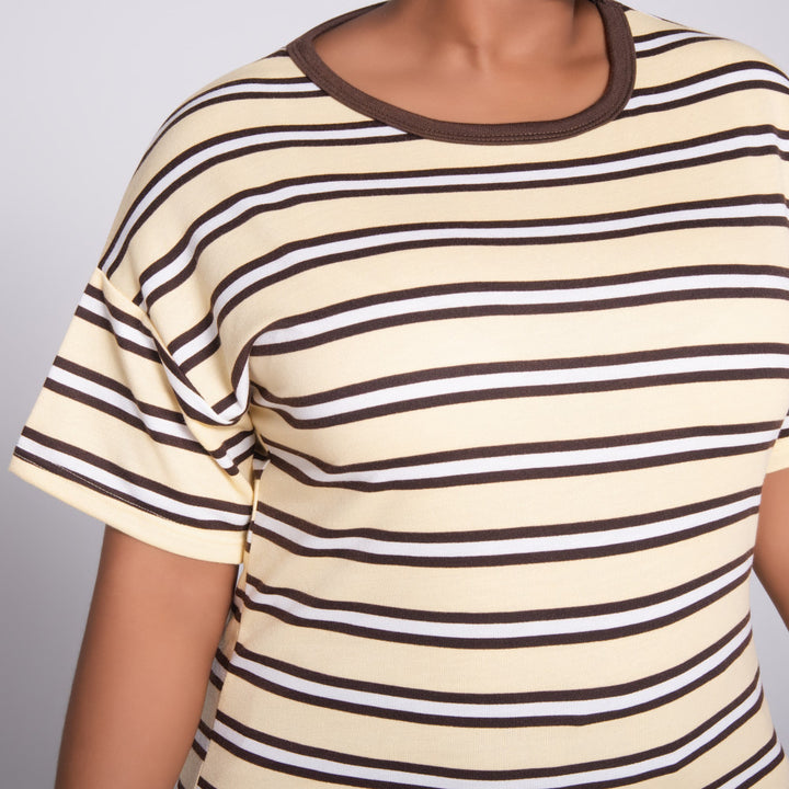 Butter Striped Shorts And Top Set
