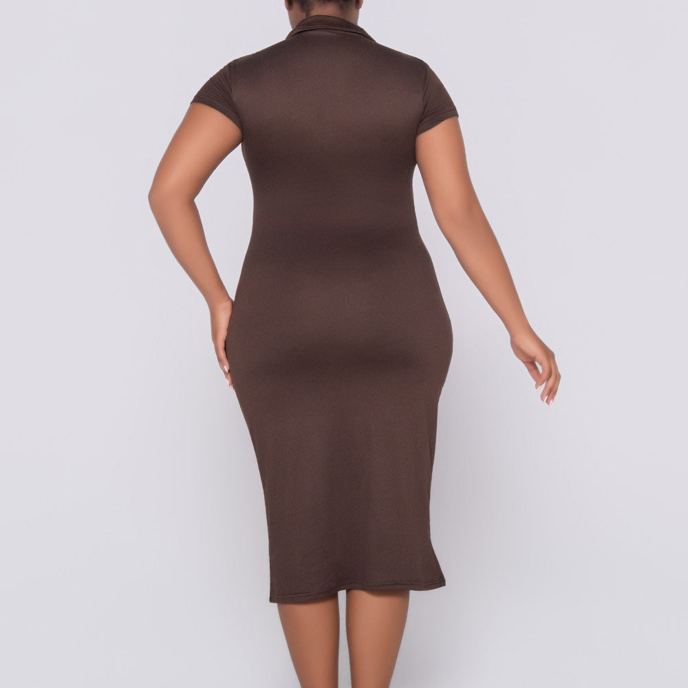 Short Sleeve Twin Pack Chocolate  Dress