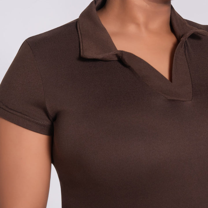 Short Sleeve Twin Pack Chocolate  Dress