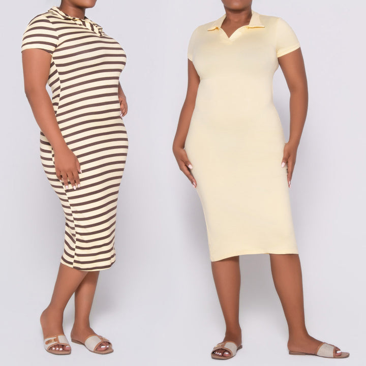 Short Sleeve Twin Pack Lemon Dress