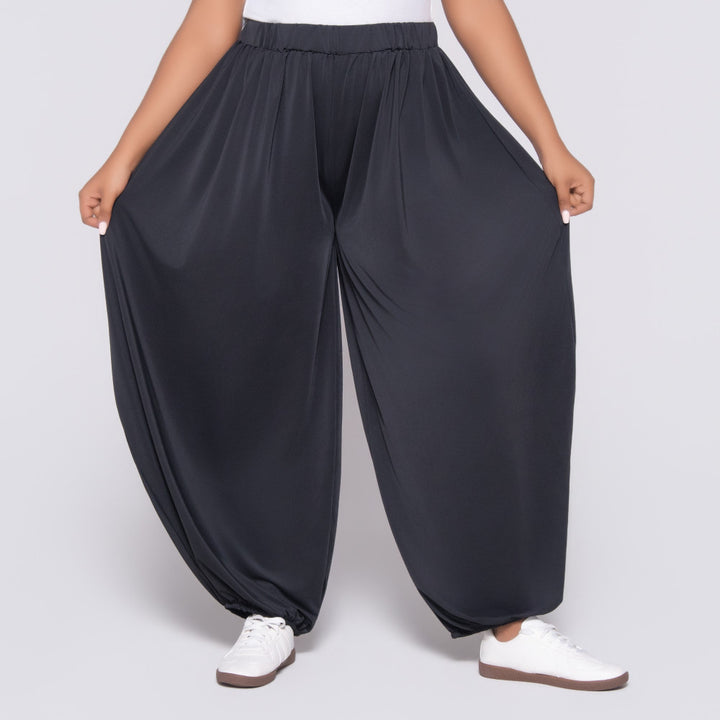 Black Polyamide Pants