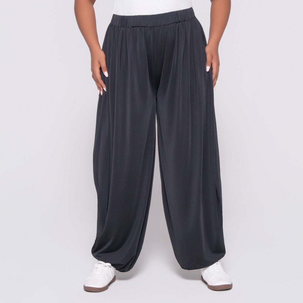Black Polyamide Pants
