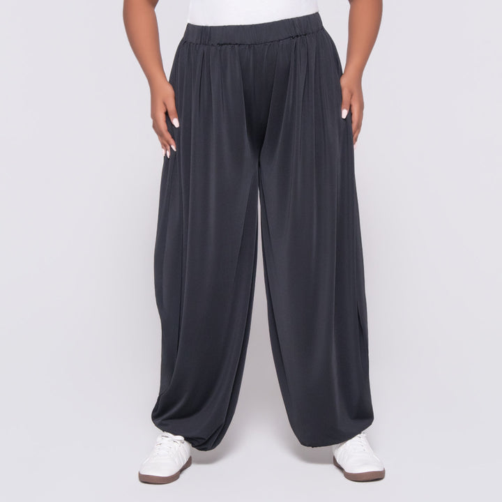Black Polyamide Pants