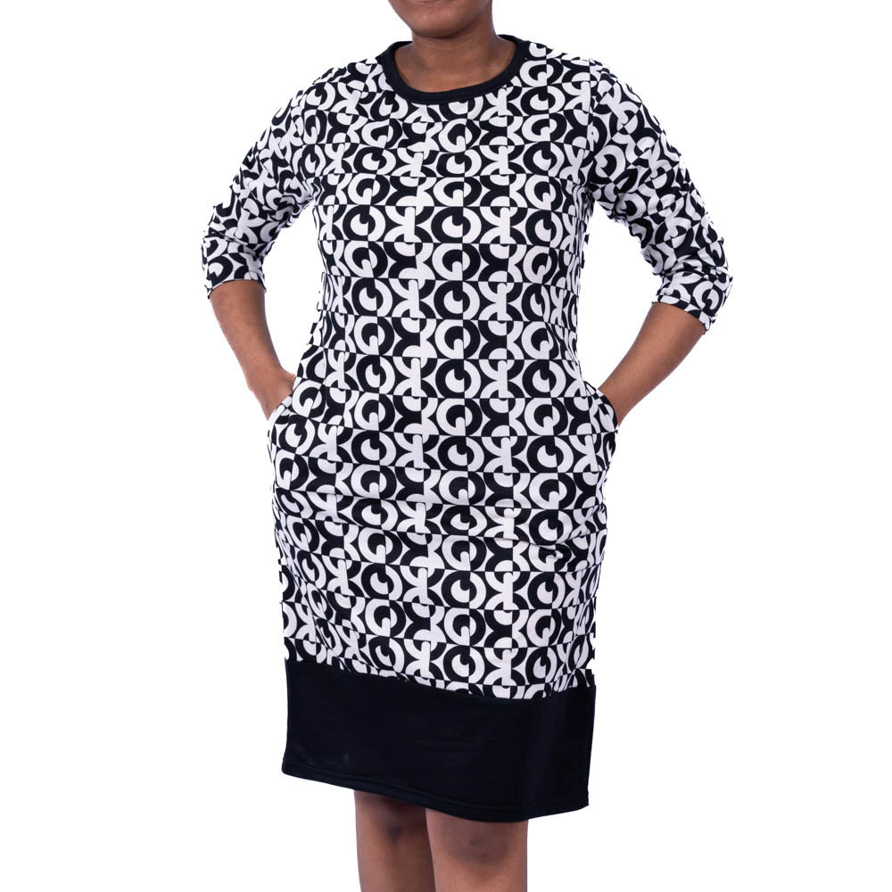 Printed Poly Terry Tunic