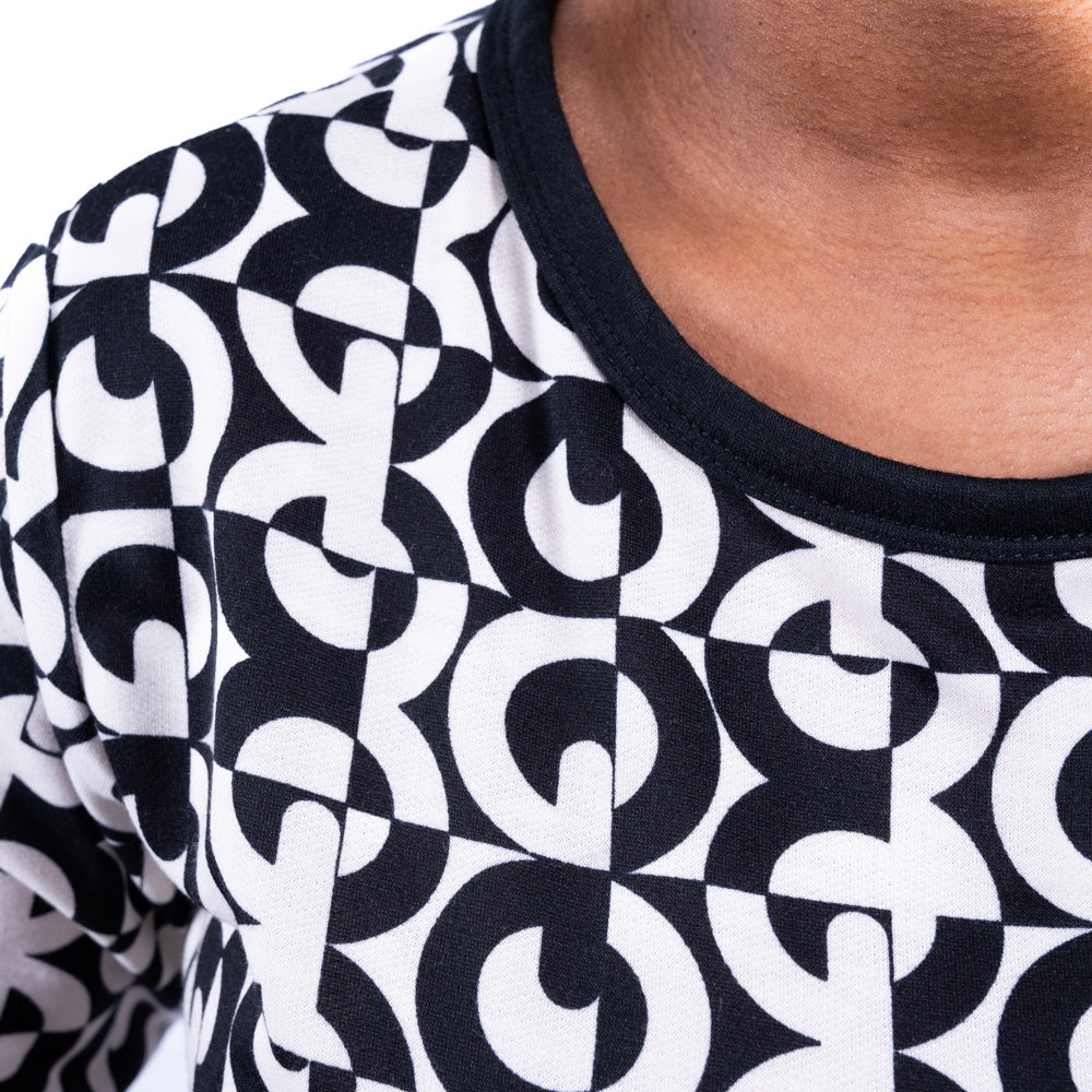 Printed Poly Terry Tunic