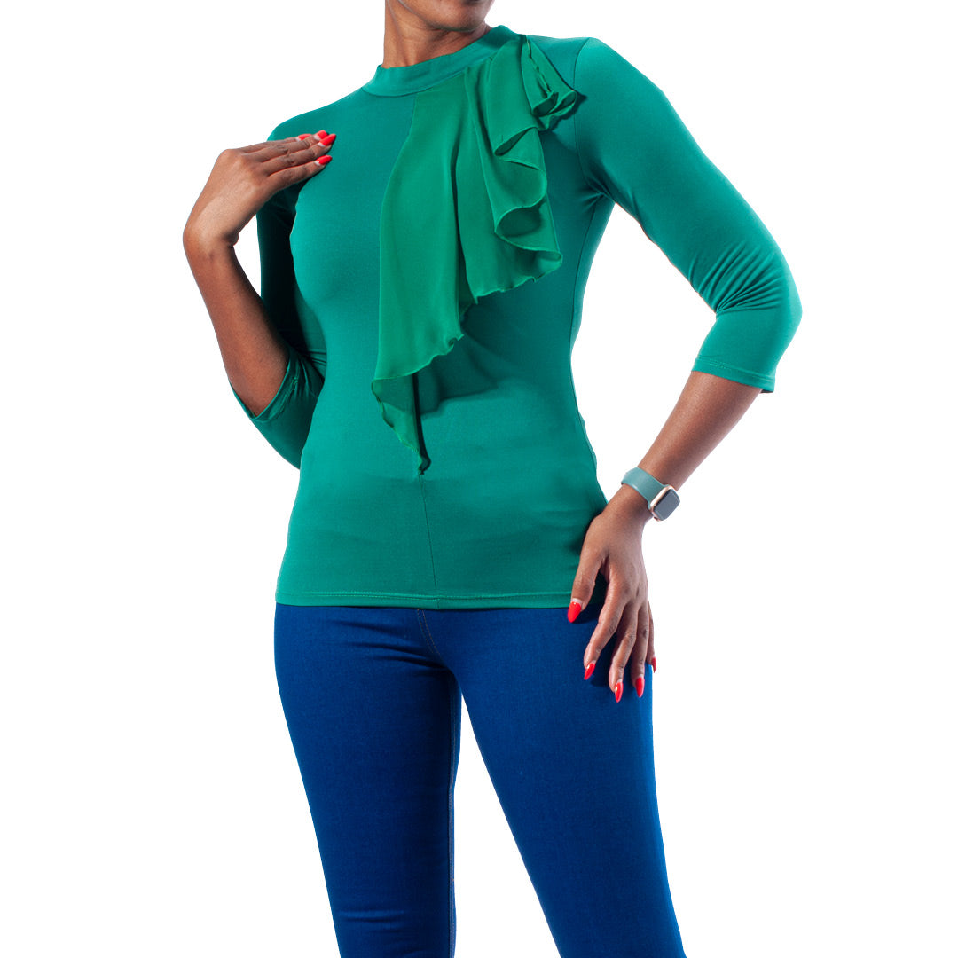 Emerald Bon Bon Chiffon Top