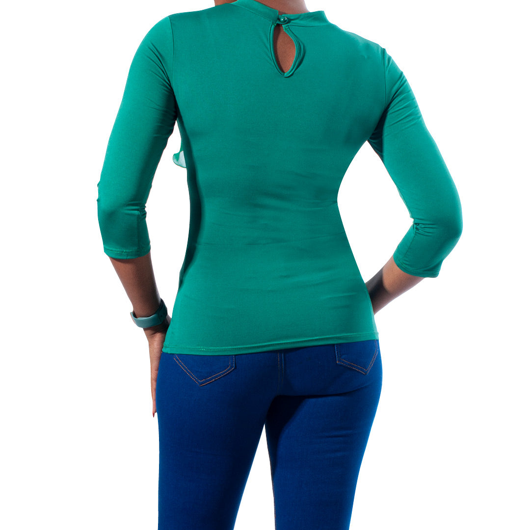 Emerald Bon Bon Chiffon Top