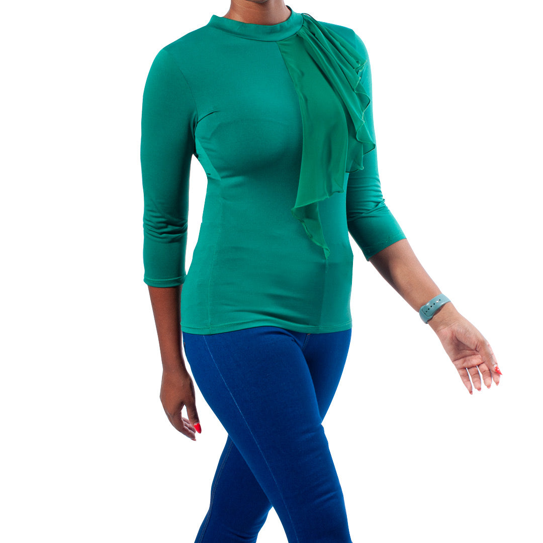 Emerald Bon Bon Chiffon Top