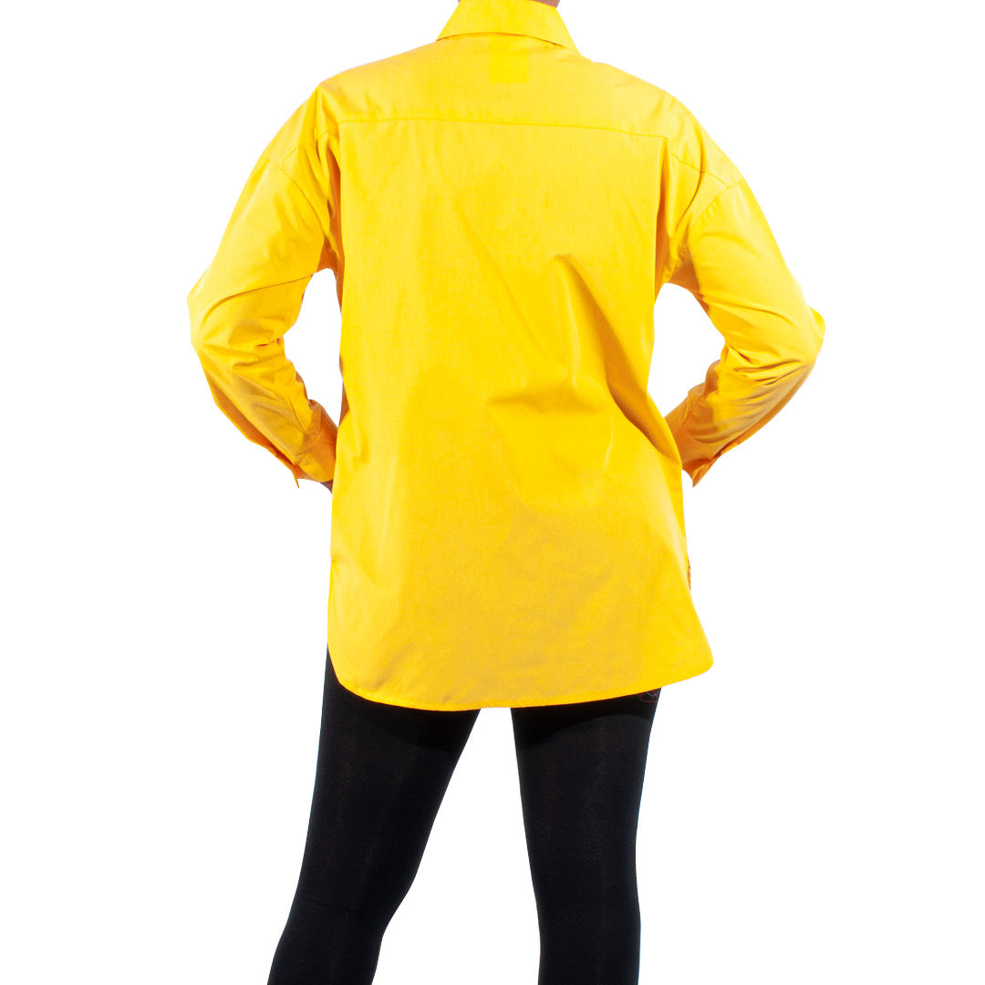 Mustard Long Sleeve Poplin Top