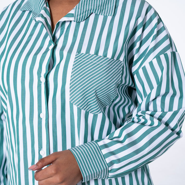 Long Sleeve Cotton Striped Shirt