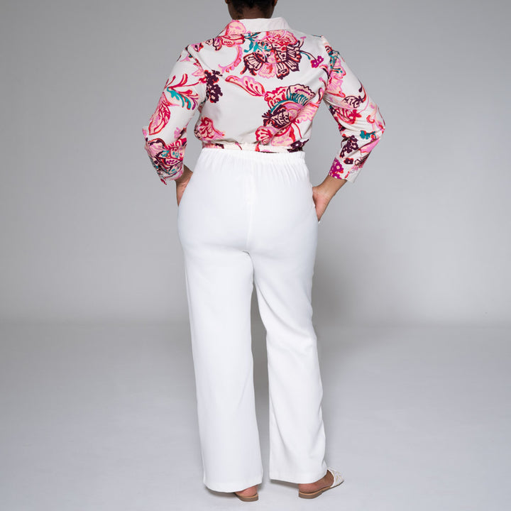 Printed Collar Edit Top