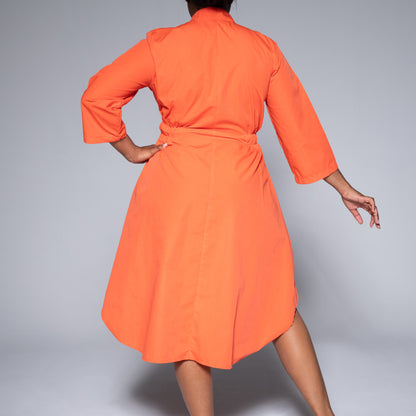 Tangerine Poplin Tunic