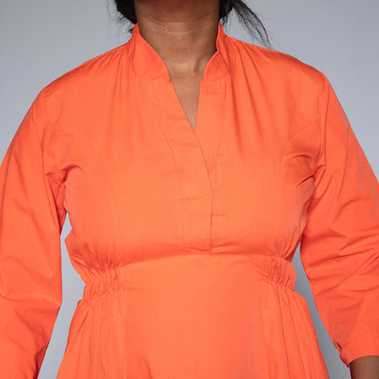 Tangerine Poplin Tunic