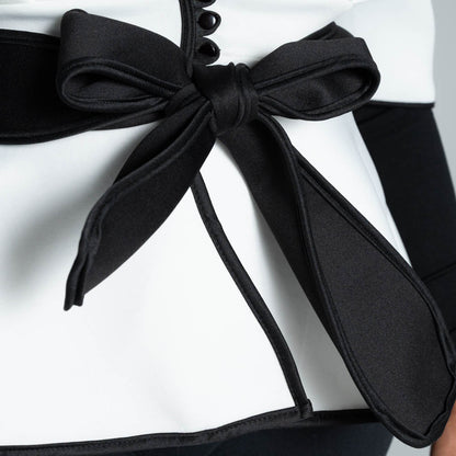 Short Sleeve Scuba Peplum Jacket