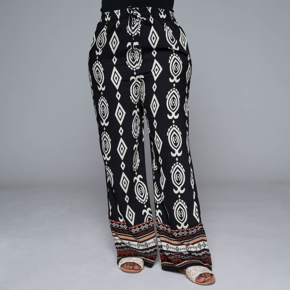 Border Print  Pants