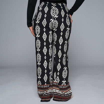 Border Print  Pants