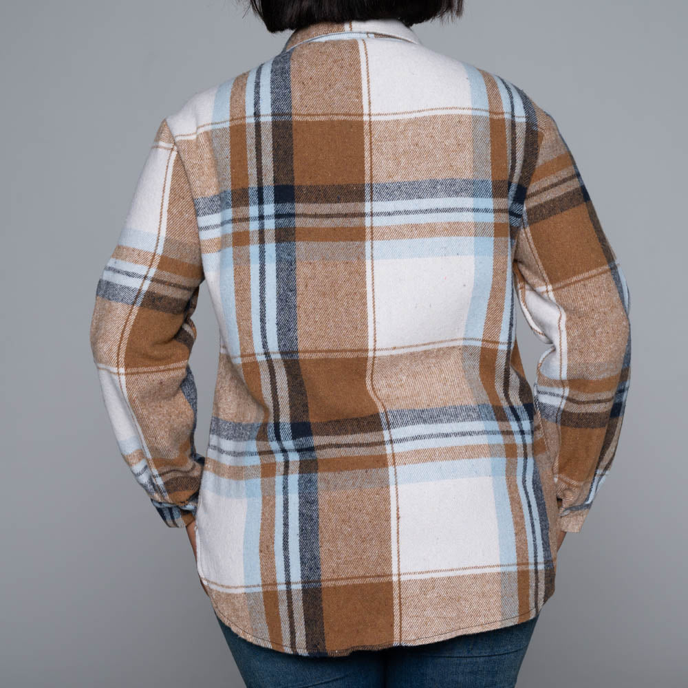 Stone Check Print Shacket