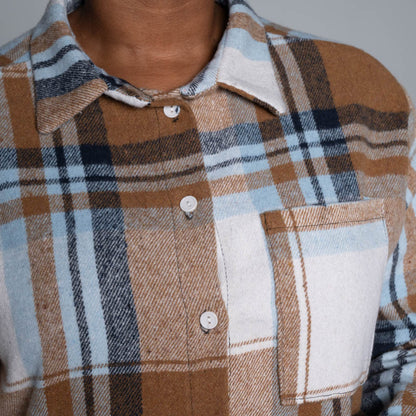 Stone Check Print Shacket
