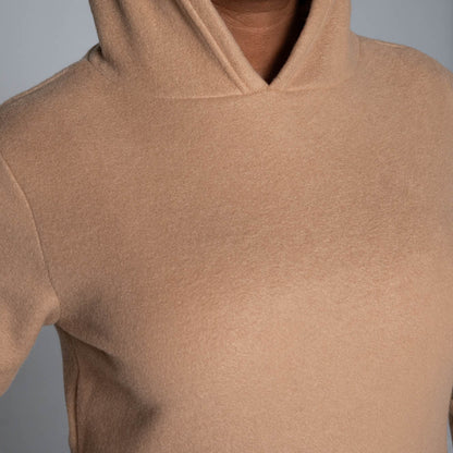 Camel Polar Fleece Hooded Top
