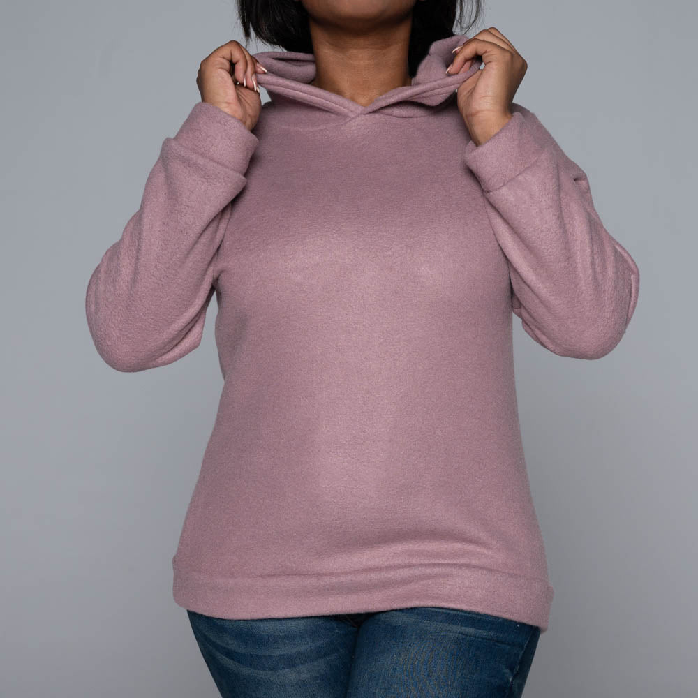 Mink Polar Fleece Hooded Top