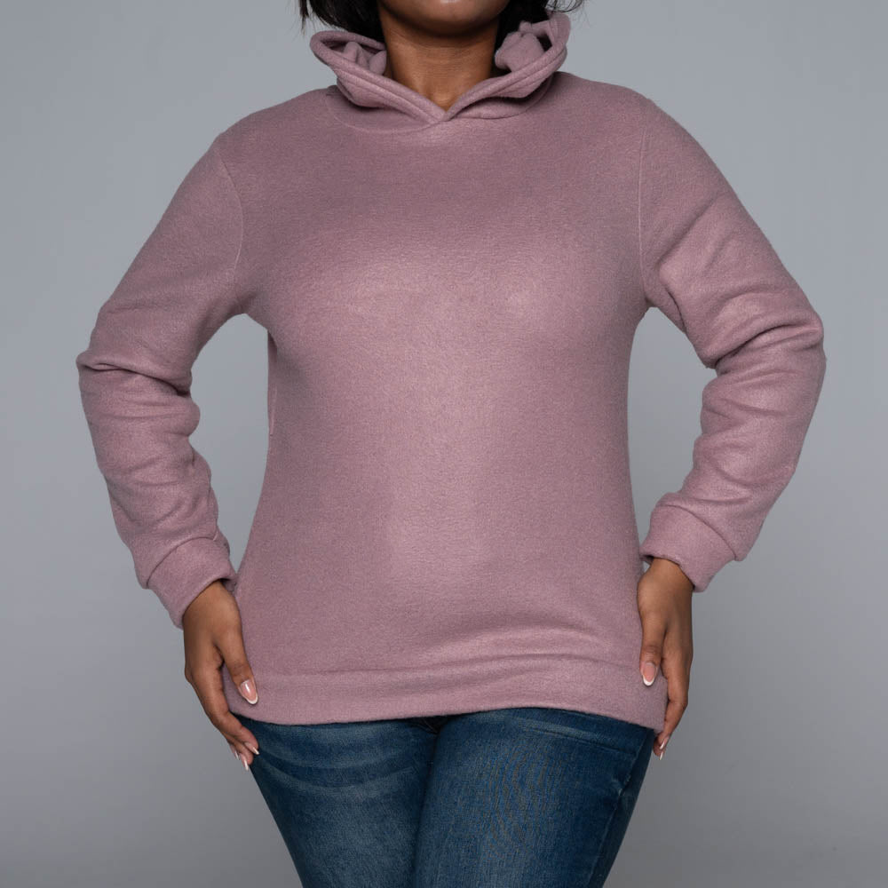 Mink Polar Fleece Hooded Top