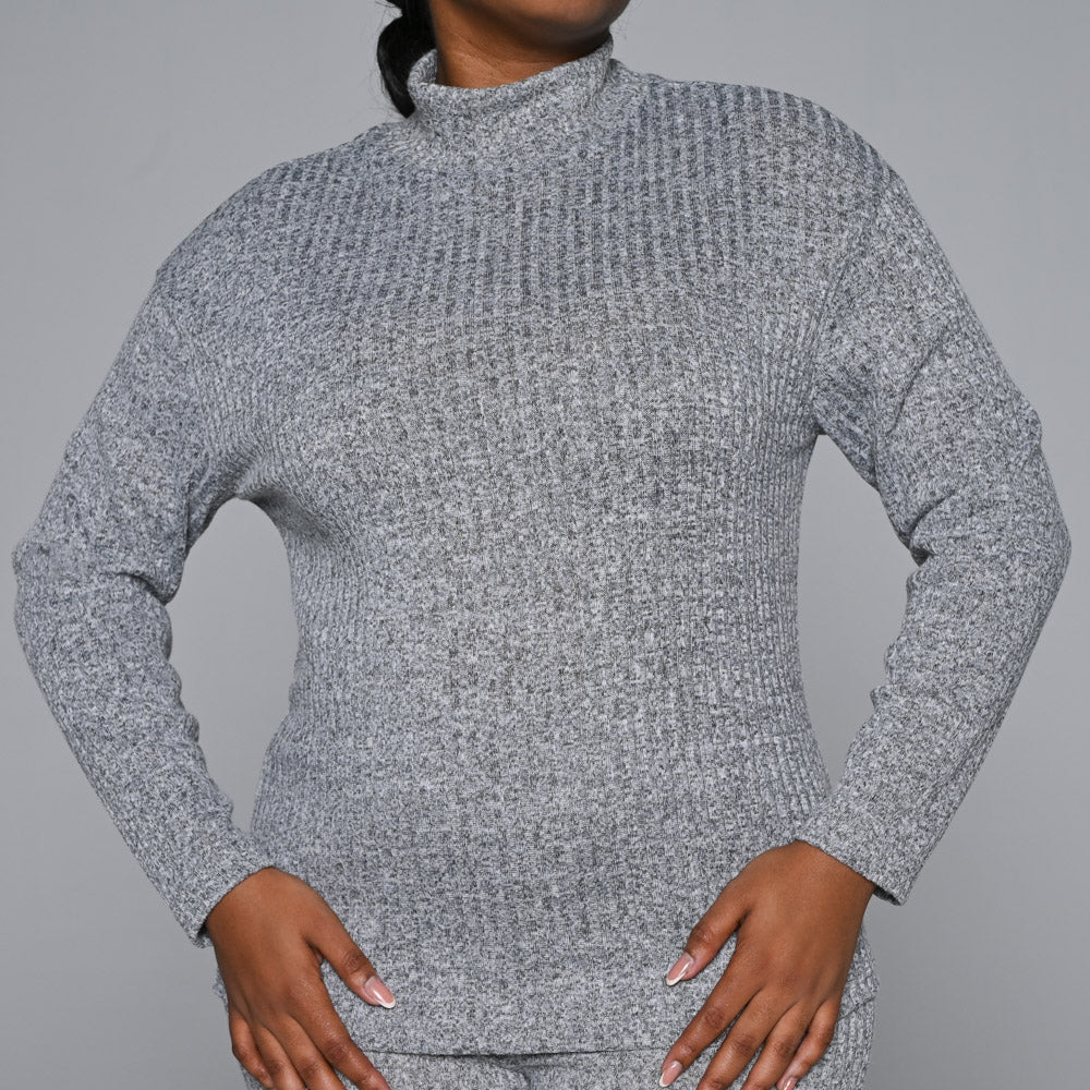Grey Turtle Neck Top
