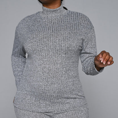 Grey Turtle Neck Top