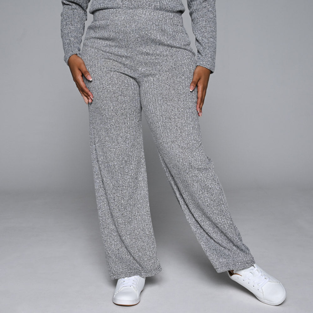 Grey Rib Pants
