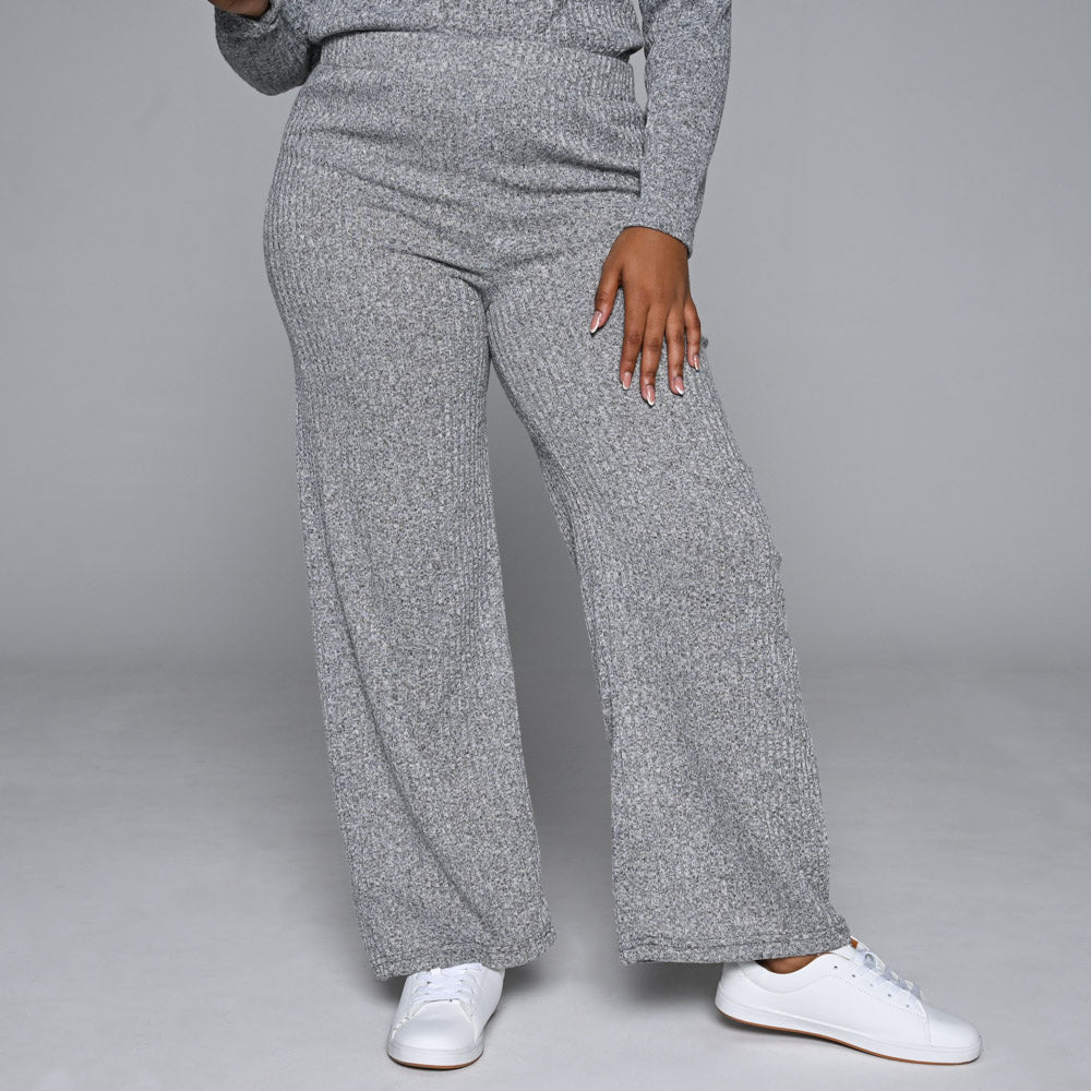 Grey Rib Pants