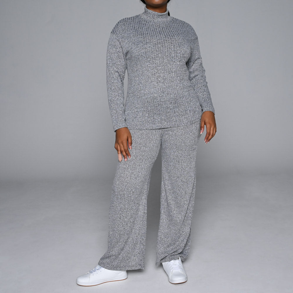 Grey Rib Pants