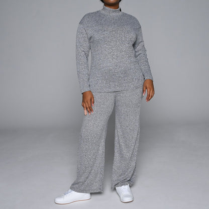 Grey Rib Pants