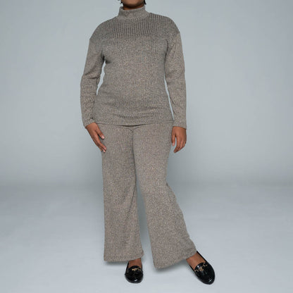 Taupe Turtle Neck Top