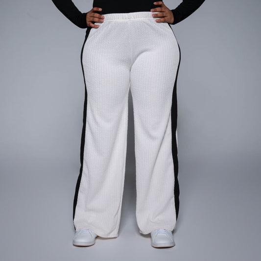 Ivory Striped Pants