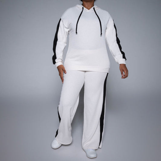 Ivory Striped Pants