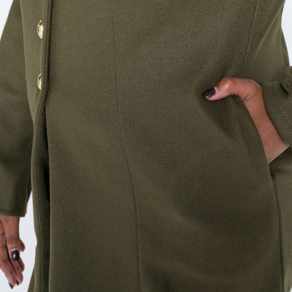 Olive Short Melton Jacket