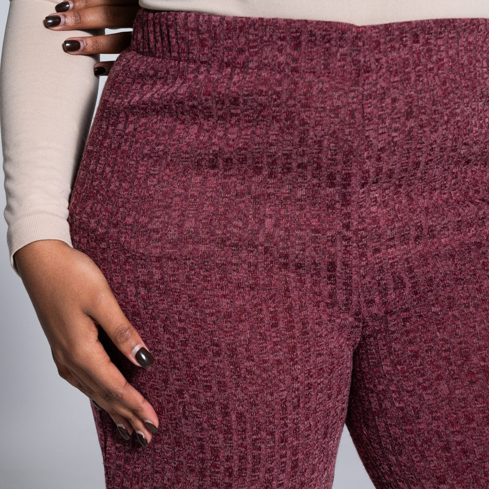 Burgandy Rib Pants